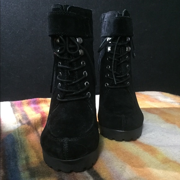 Rosegold Nancy Lace Up Heeled Boots - Picture 8 of 8